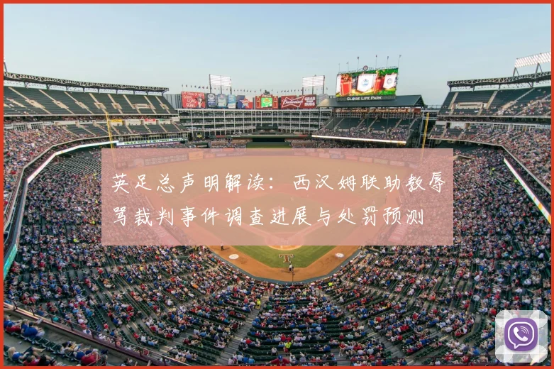 英足总声明解读：西汉姆联助教辱骂裁判事件调查进展与处罚预测